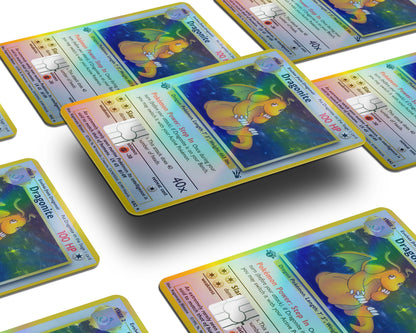 Dragonite Pokemon Card Holographic Credit Card Skin