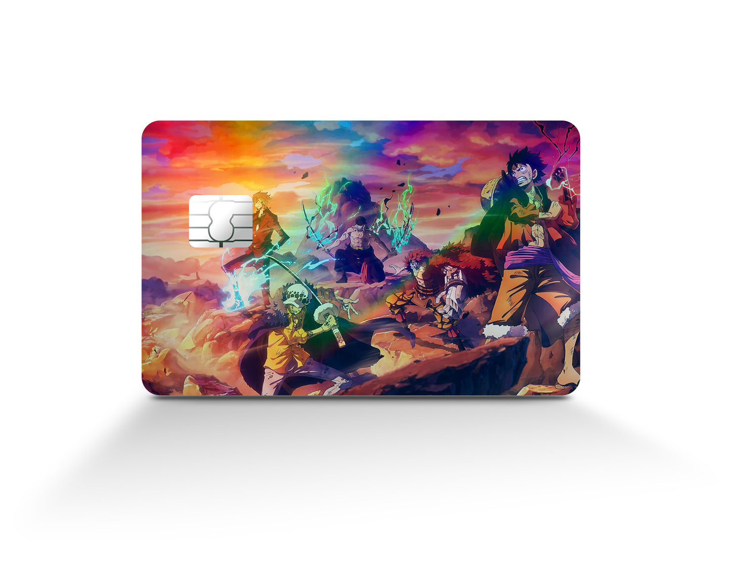 One Piece Crew Flames Holographic Credit Card Skin
