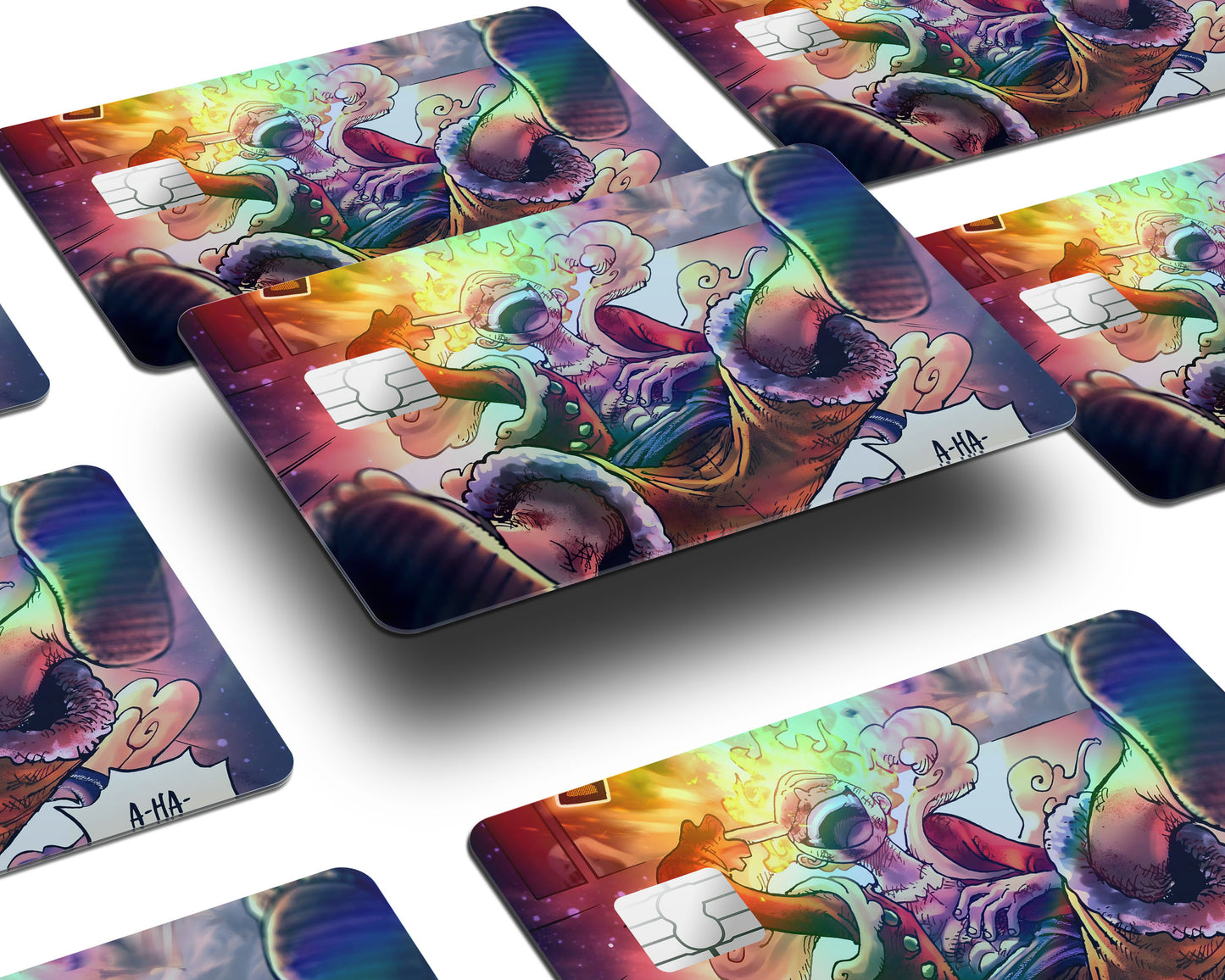 One Piece Luffy Gear 5 Holographic Credit Card Skin