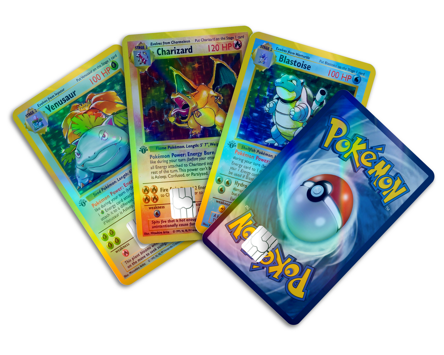 Pokemon Holographic Credit Card Skin Bundle