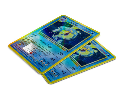 Gyarados Pokemon Card Holographic Credit Card Skin