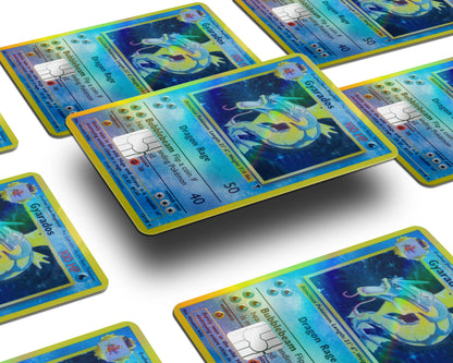 Gyarados Pokemon Card Holographic Credit Card Skin
