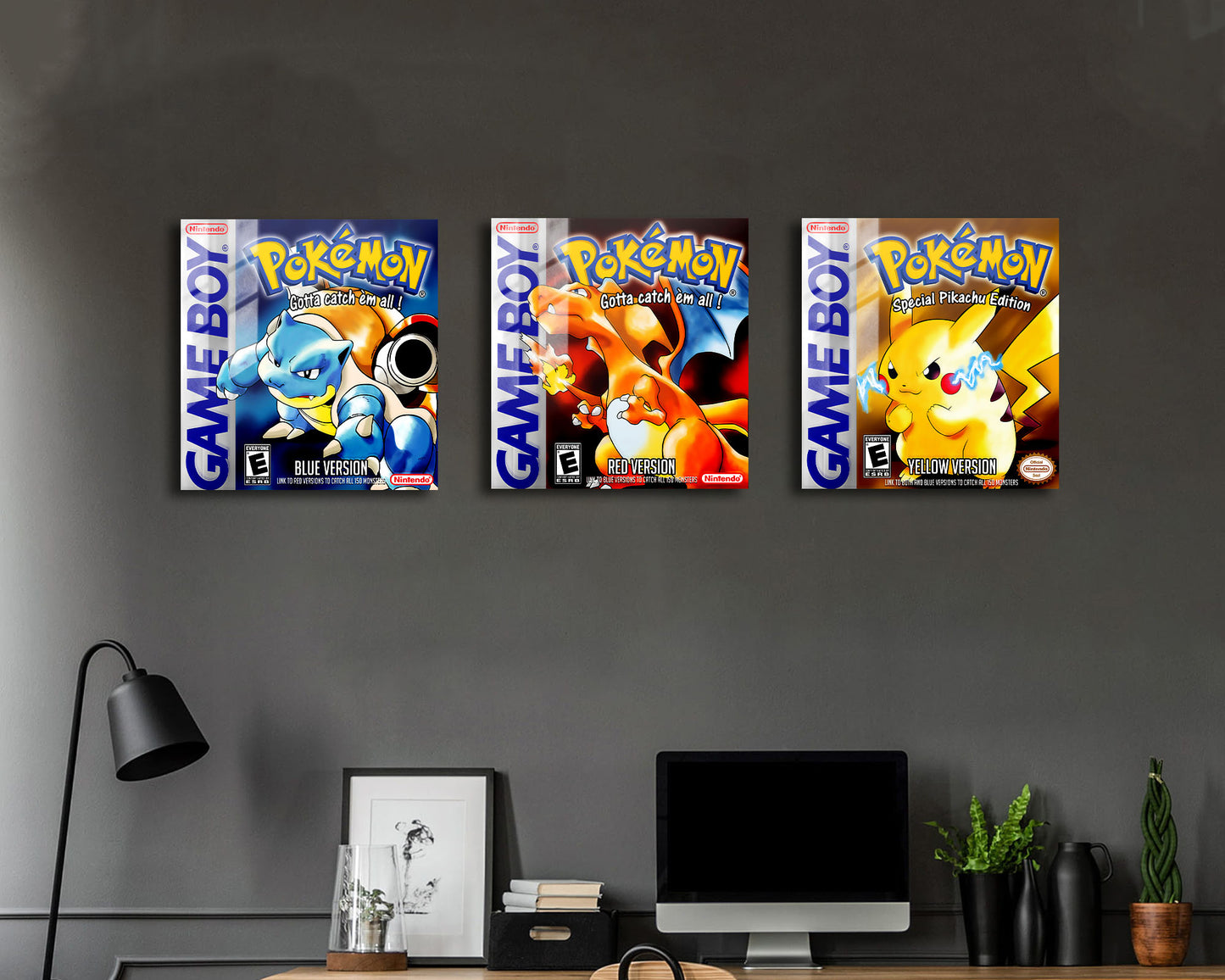 Pokemon Gameboy Cover Metal Poster Set