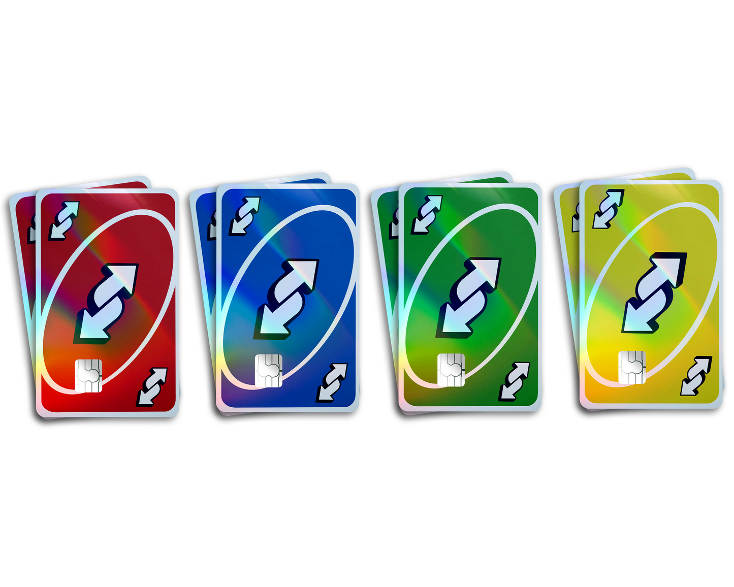 Uno Reverse Holographic Credit Card Skin Bundle