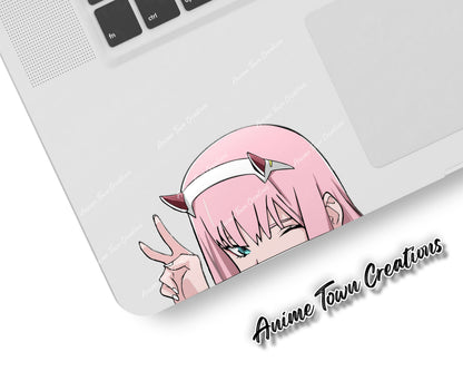 Zero Two Peeker Sticker