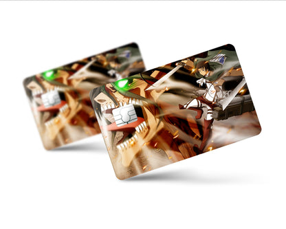 AnimeTown Credit Card Attack on Titan Levi Ackerman Eren Attack Titan Full Skins - Anime Attack on Titan Skin