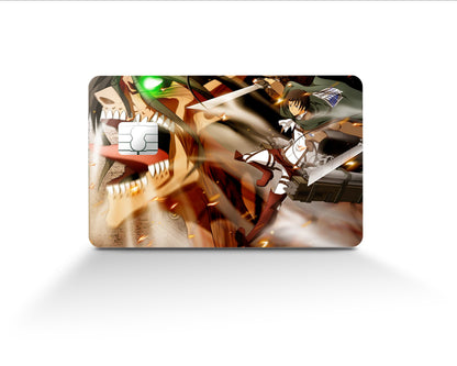 AnimeTown Credit Card Attack on Titan Levi Ackerman Eren Attack Titan Full Skins - Anime Attack on Titan Skin
