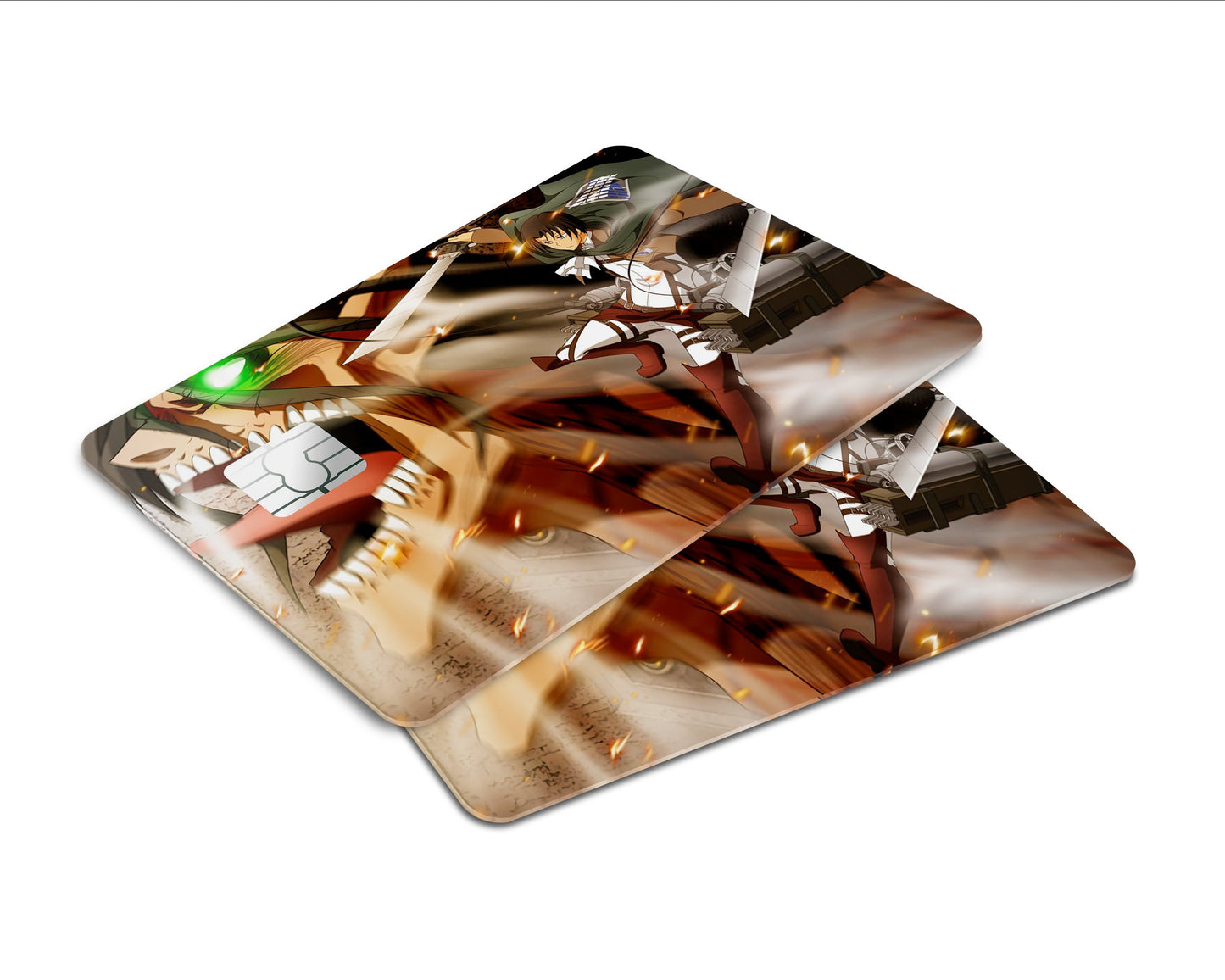 AnimeTown Credit Card Attack on Titan Levi Ackerman Eren Attack Titan Window Skins - Anime Attack on Titan Skin