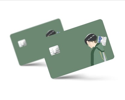 AnimeTown Credit Card Attack on Titan Levi Ackerman Green Full Skins - Anime Attack on Titan Skin