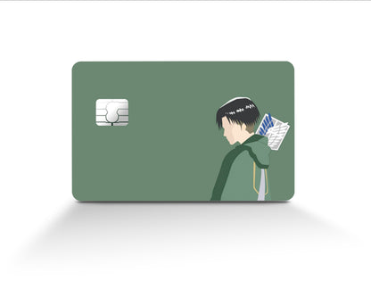 AnimeTown Credit Card Attack on Titan Levi Ackerman Green Full Skins - Anime Attack on Titan Skin