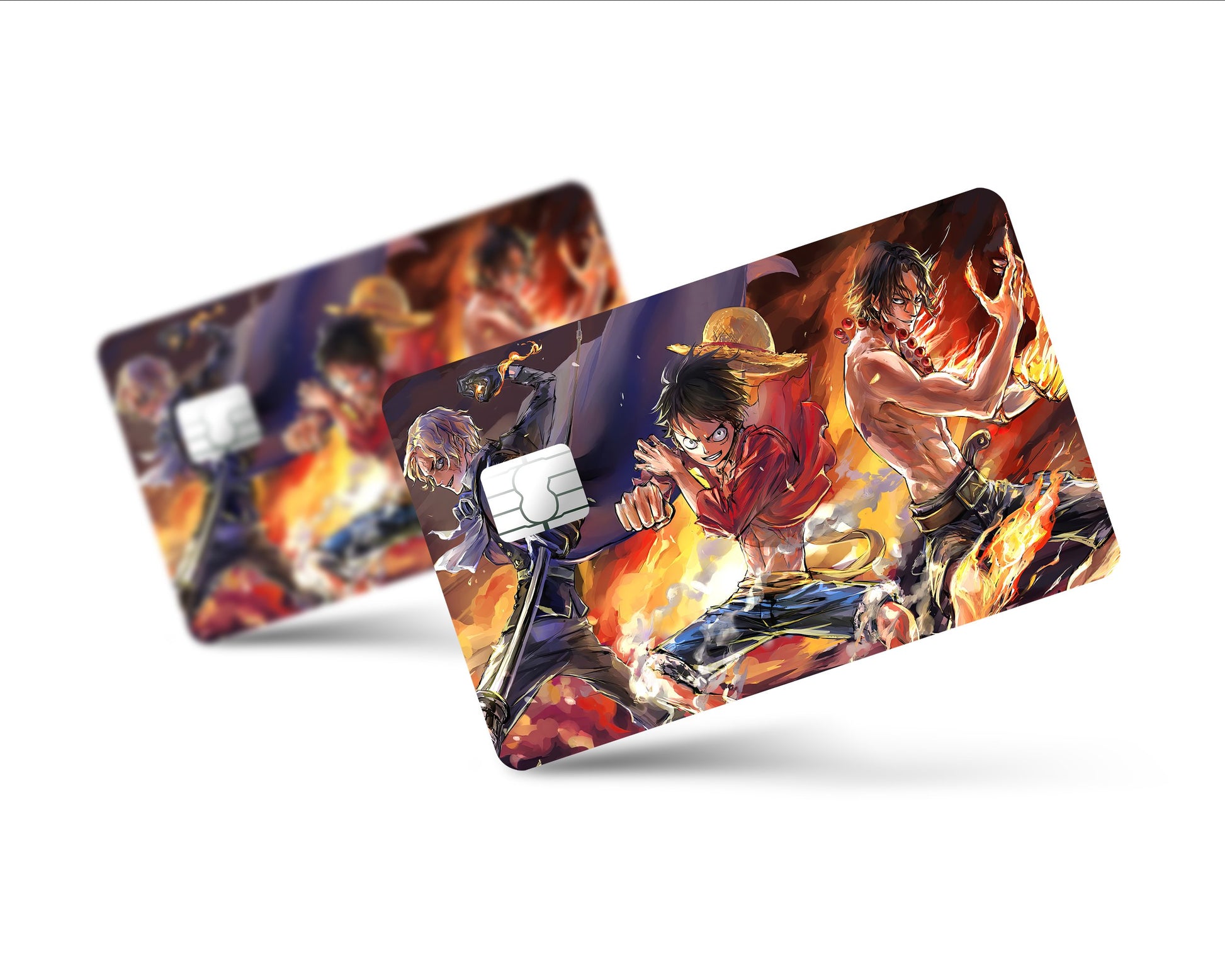 AnimeTown Credit Card One Piece Luffy Flames Full Skins - Anime One Piece Skin