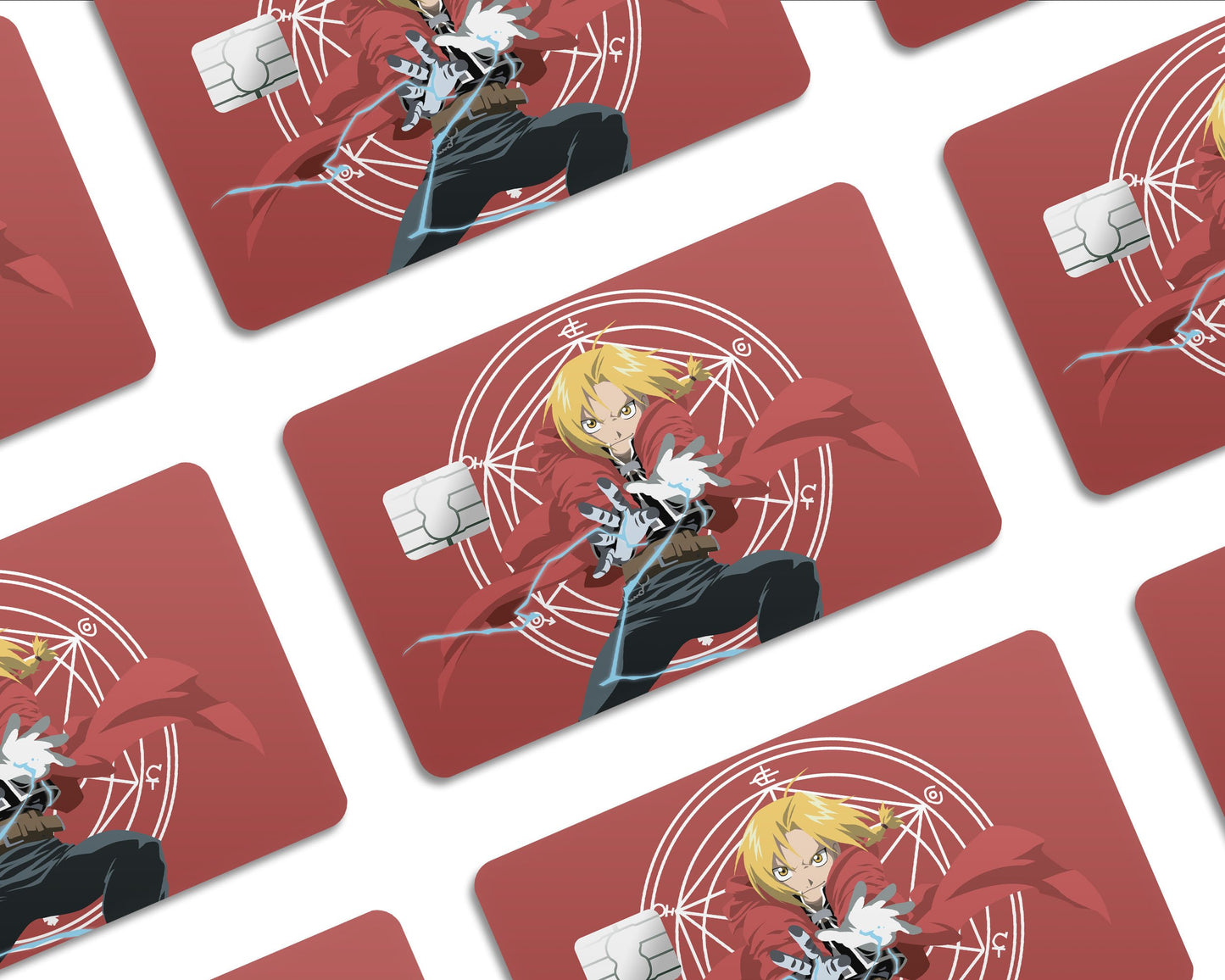 Anime Town Creations Credit Card Full Metal Alchemist Edward Red Half Skins - Anime Full Metal Alchemist Skin