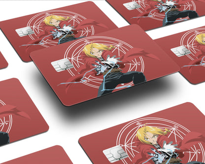 Anime Town Creations Credit Card Full Metal Alchemist Edward Red Half Skins - Anime Full Metal Alchemist Skin