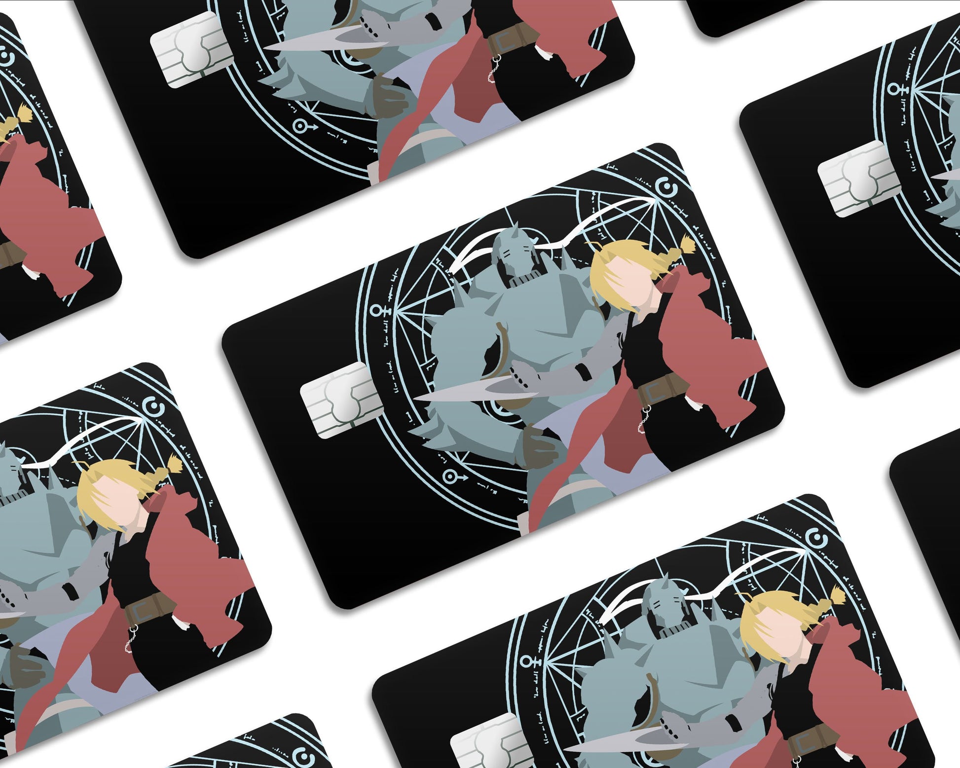 Anime Town Creations Credit Card Full Metal Alchemist Edward & Alphonse Half Skins - Anime Full Metal Alchemist Skin