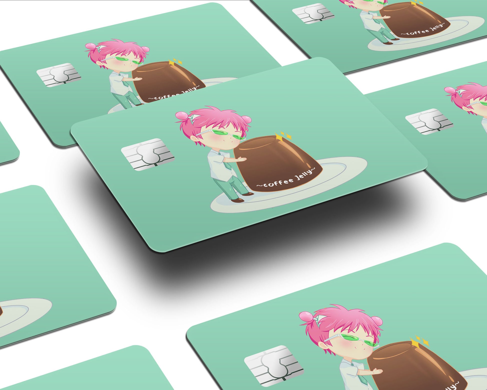Anime Town Creations Credit Card Distastrous Life of Saiki K Coffee Jelly Half Skins - Anime Disastrous Life of Saiki K Skin