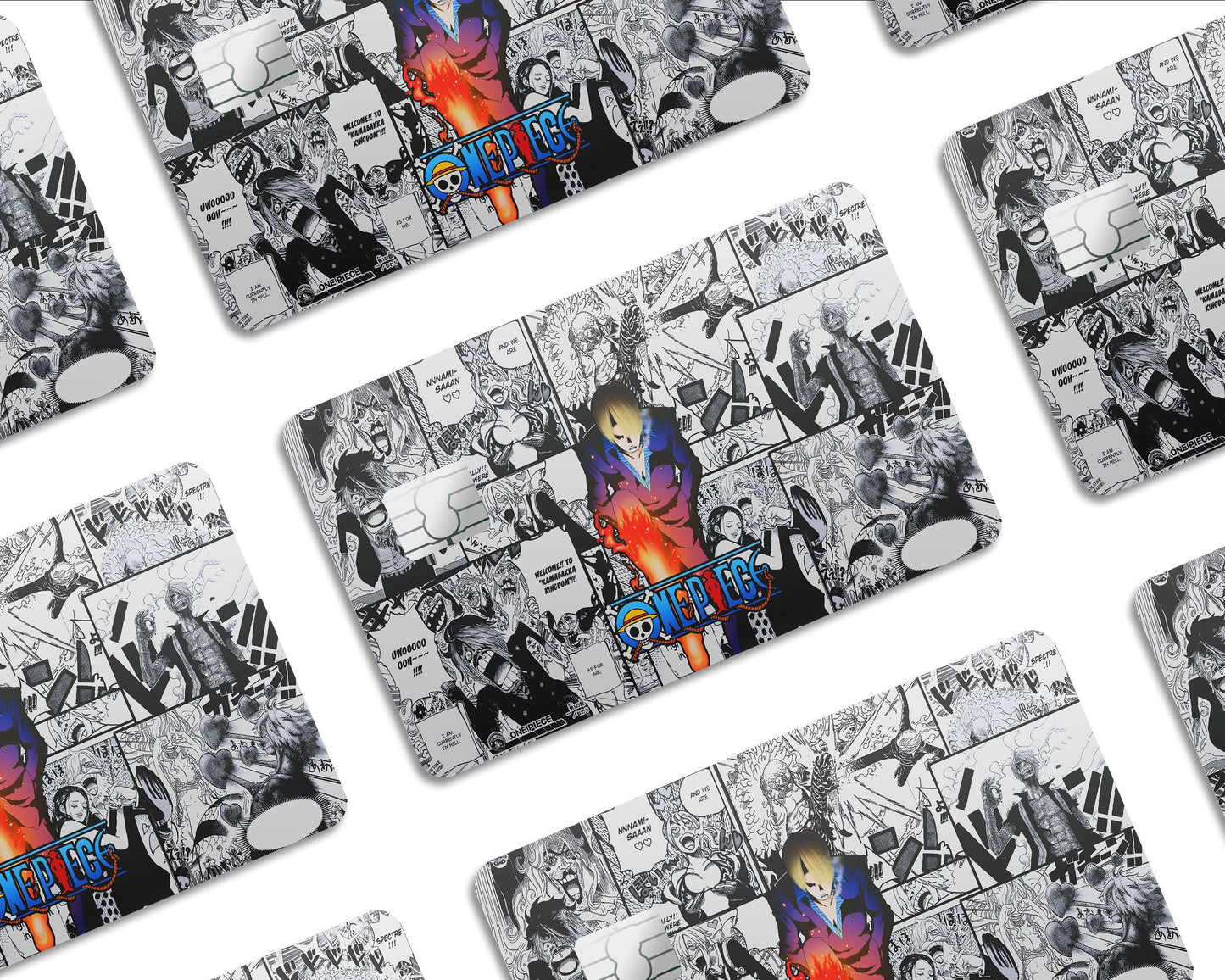 Anime Town Creations Credit Card One Piece Sanji Manga Half Skins - Anime One Piece Skin