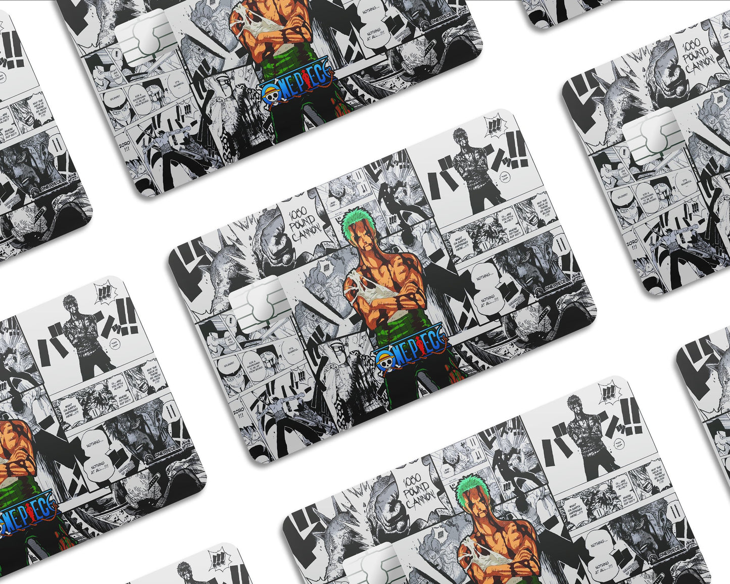 Anime Town Creations Credit Card One Piece Zoro Manga Half Skins - Anime One Piece Skin