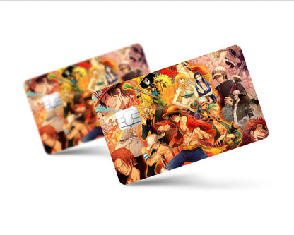 Anime Town Creations Credit Card One Piece Gang Vintage Red Full Skins - Anime One Piece Skin
