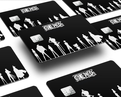 Anime Town Creations Credit Card One Piece Black and White Half Skins - Anime One Piece Skin