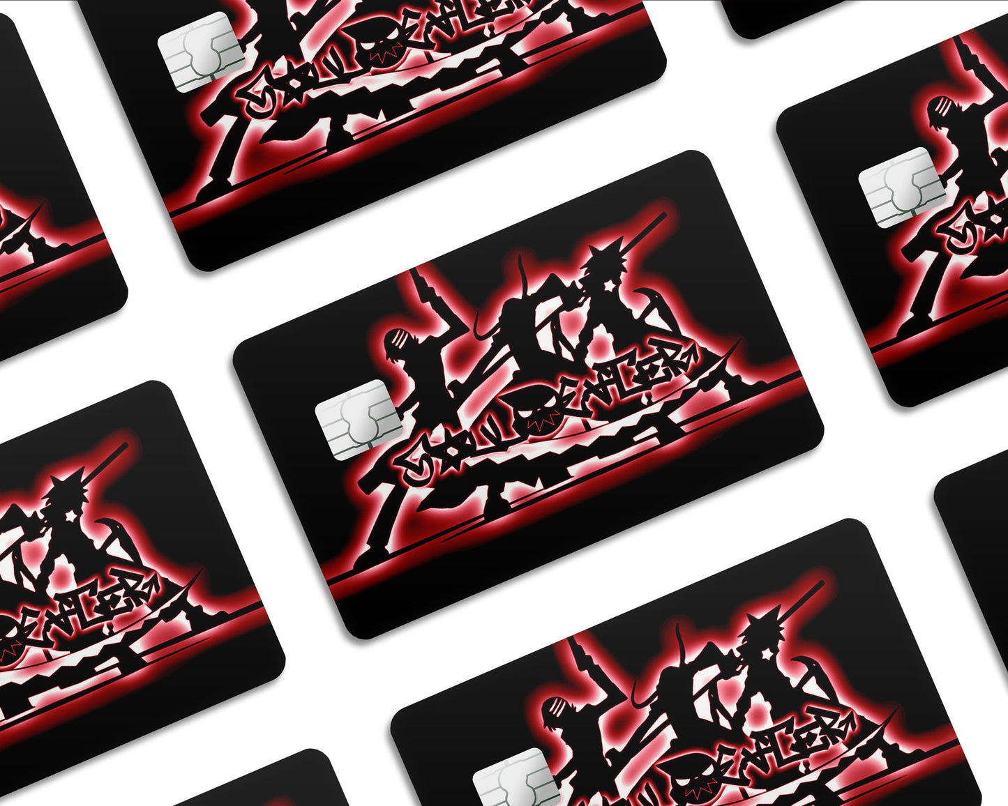 Anime Town Creations Credit Card Soul Eater Red Half Skins - Anime Soul Eater Skin