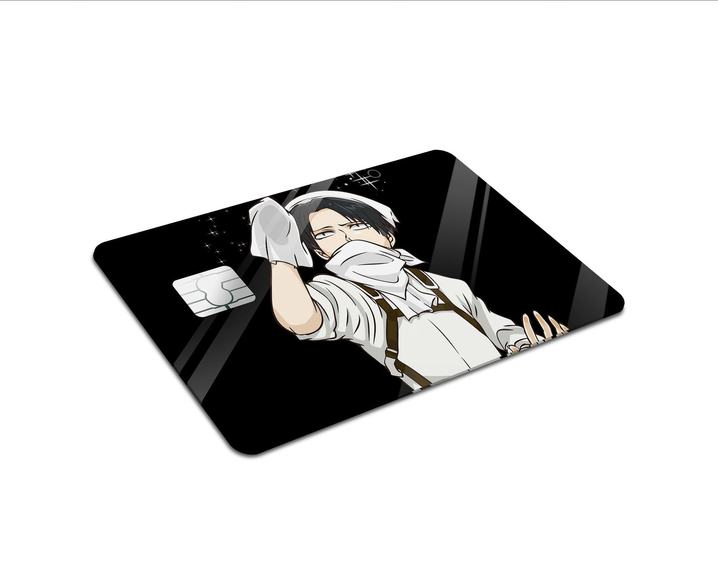 Anime Town Creations Credit Card Levi Cleaning Black Full Skins - Anime Attack on Titan Skin