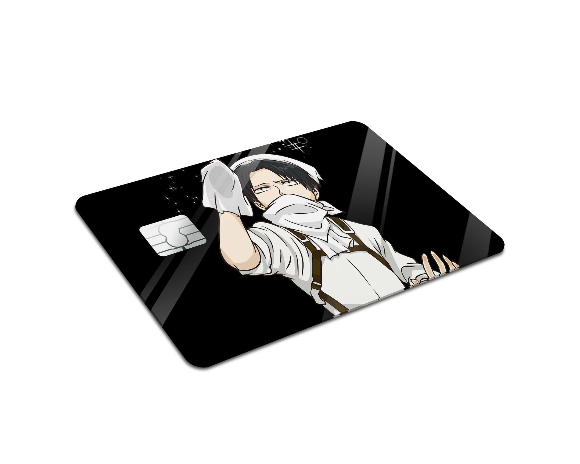 Anime Town Creations Credit Card Levi Cleaning Black Full Skins - Anime Attack on Titan Skin