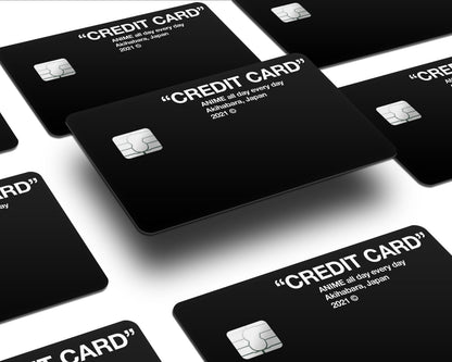 Anime Town Creations Credit Card Off-White Inspired "Credit" Card - Anime All Day Everyday Half Skins - Anime Quotes Skin