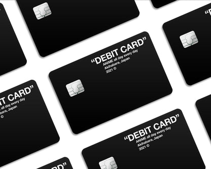 Anime Town Creations Credit Card Off-White Inspired "Debit" Card - Anime All Day Everyday Half Skins - Anime Quotes Skin