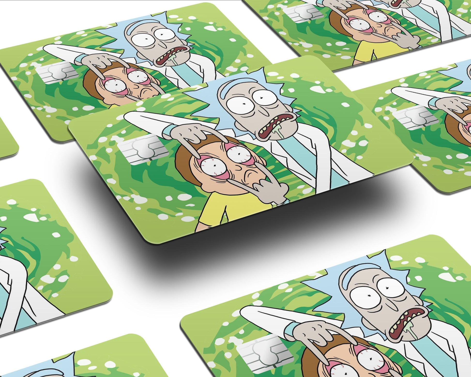 Anime Town Creations Credit Card Rick and Morty Open Your Eyes Morty Half Skins - Pop culture Rick and Morty Skin