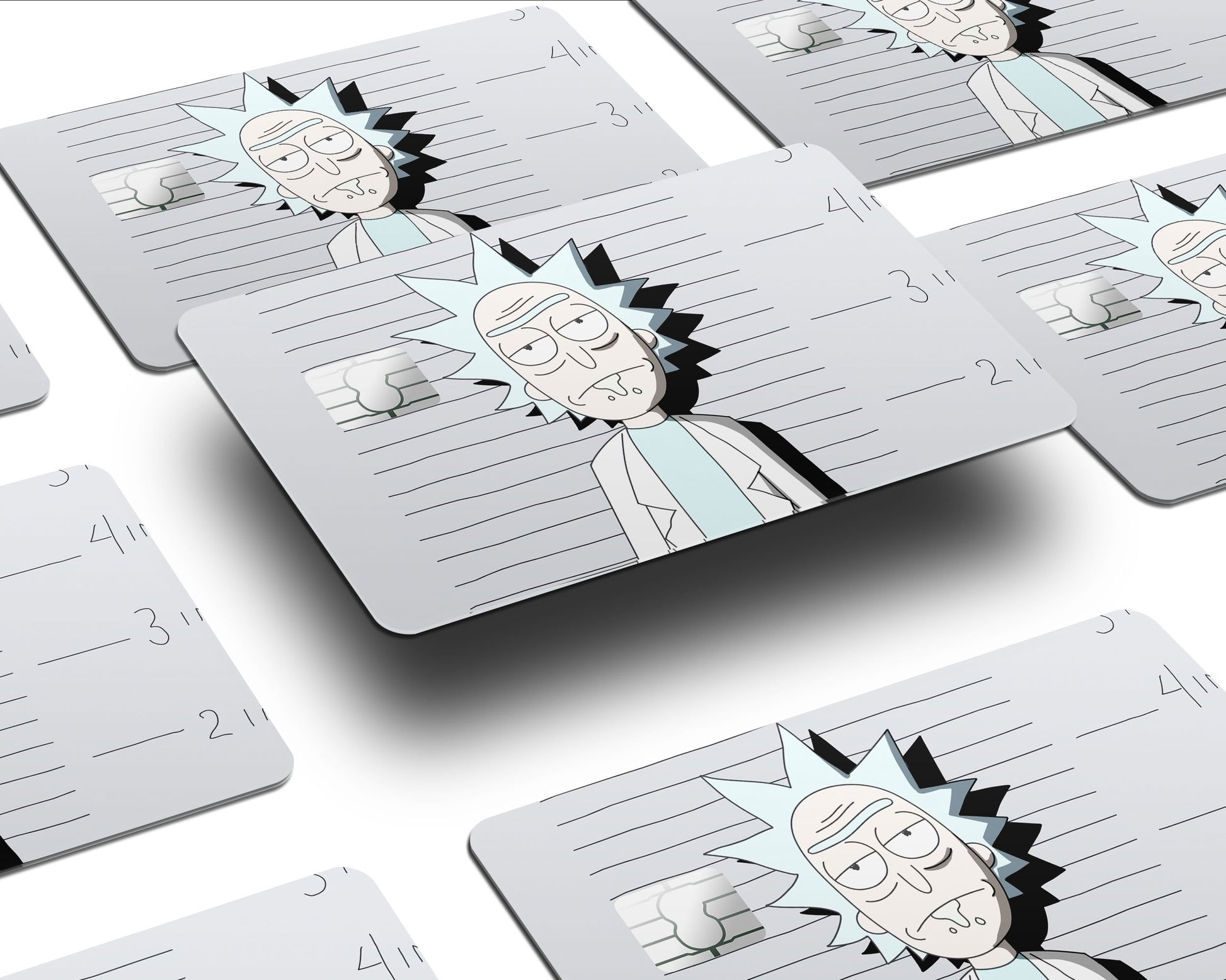Anime Town Creations Credit Card Rick Mug Shot Half Skins - Pop culture Rick and Morty Skin