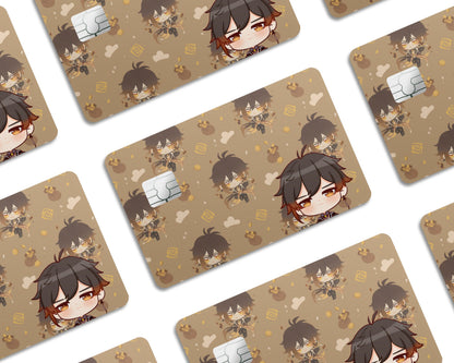 Anime Town Creations Credit Card Genshin Impact Chibi Zhongli Half Skins - Anime Genshin Impact  Skin