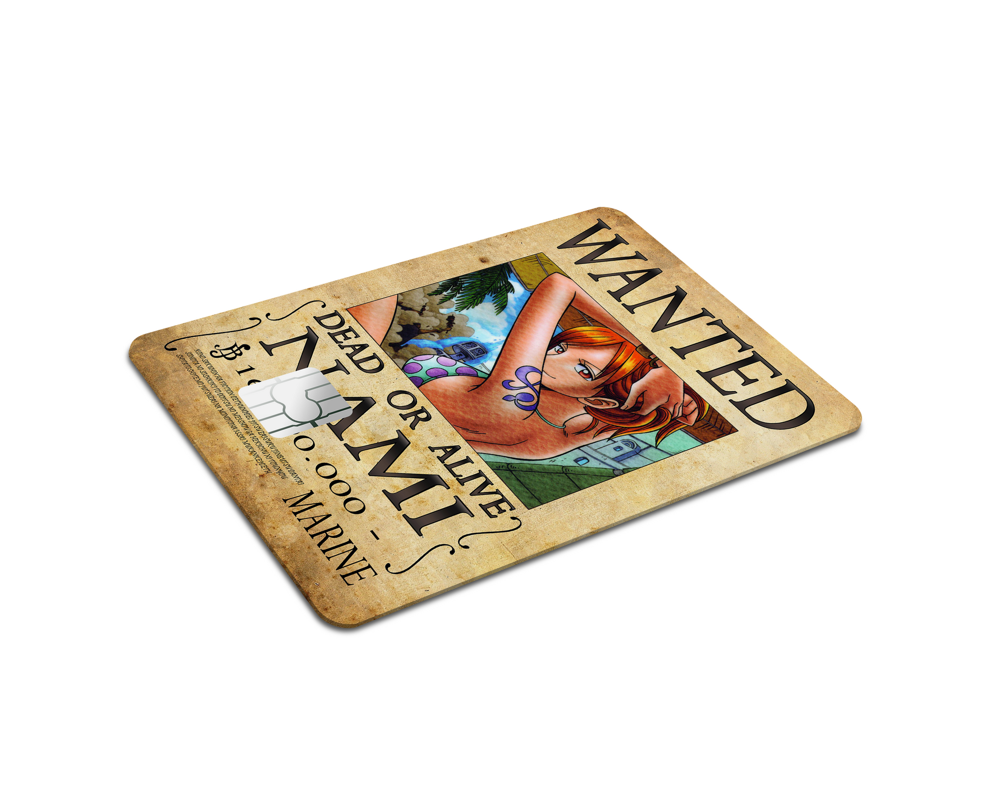 Anime Town Creations Credit Card One Piece Nami Wanted Poster Full Skins - Anime One Piece Skin