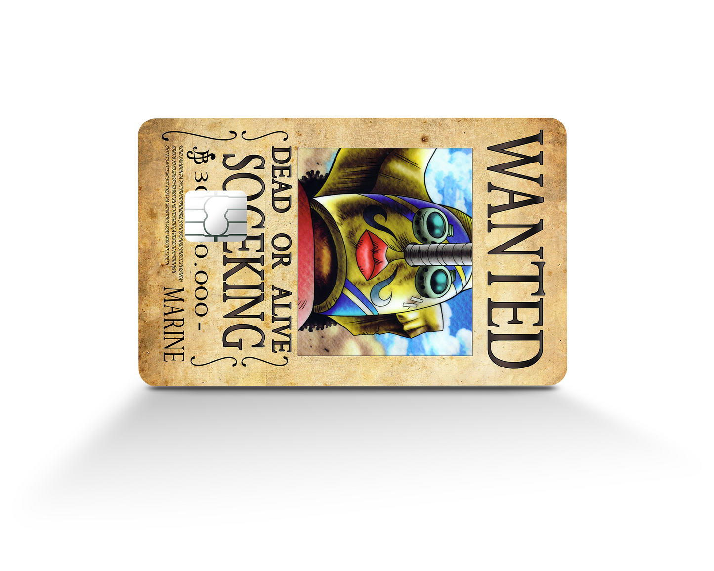 Anime Town Creations Credit Card One Piece Usopp Sogeking Wanted Poster Full Skins - Anime One Piece Skin