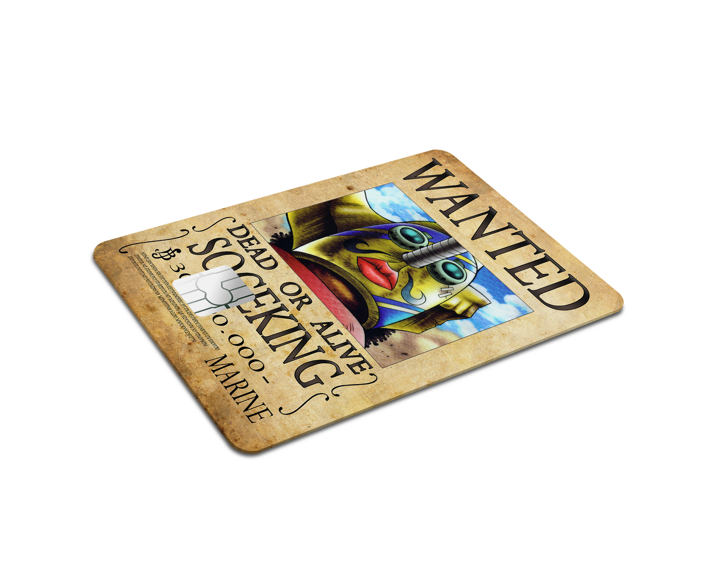 Anime Town Creations Credit Card One Piece Usopp Sogeking Wanted Poster Full Skins - Anime One Piece Skin