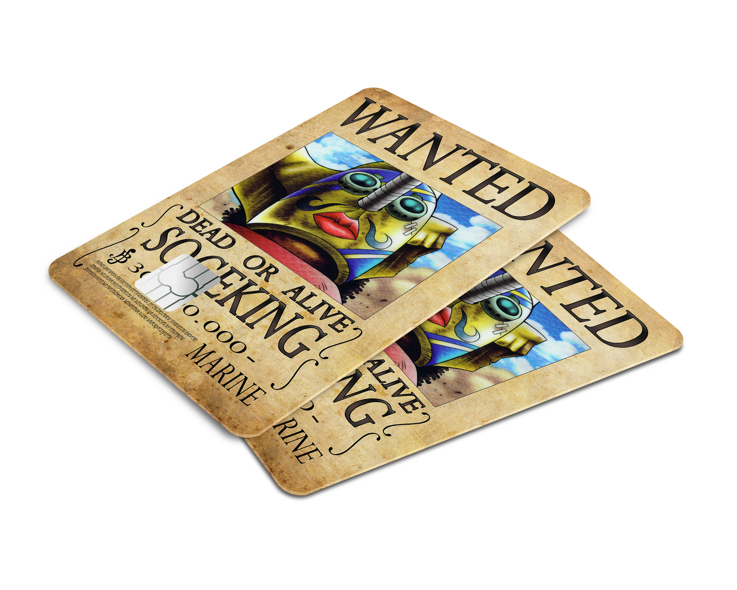 Anime Town Creations Credit Card One Piece Usopp Sogeking Wanted Poster Window Skins - Anime One Piece Skin