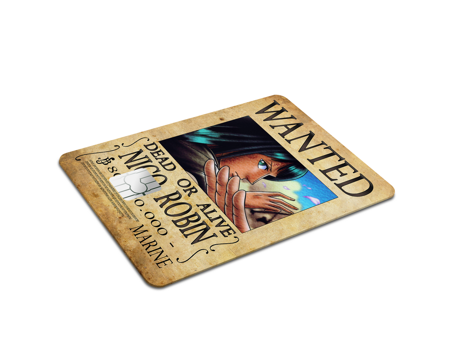 Anime Town Creations Credit Card One Piece Robin Wanted Poster Full Skins - Anime One Piece Skin
