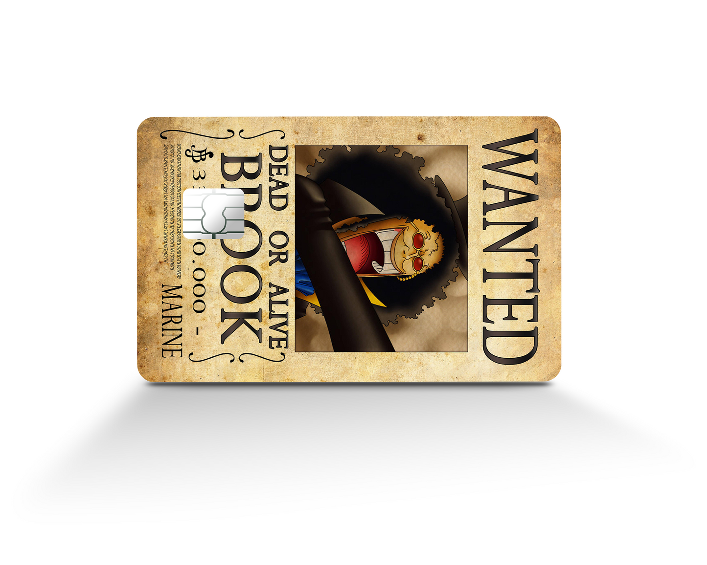 Anime Town Creations Credit Card One Piece Brook Wanted Poster Full Skins - Anime One Piece Skin