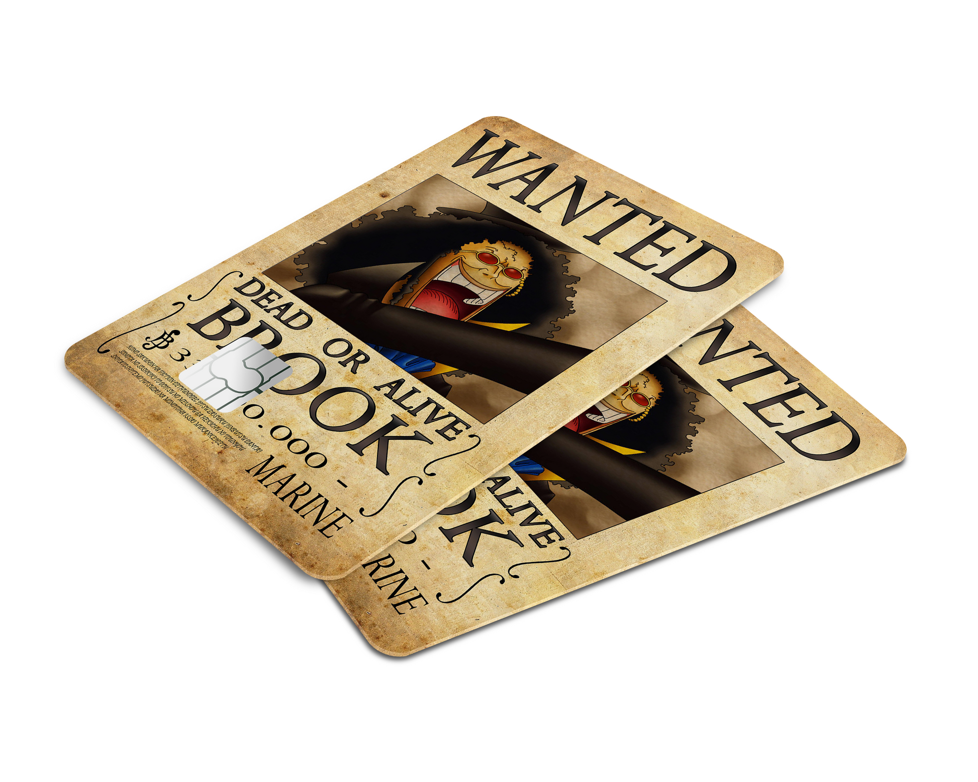 Anime Town Creations Credit Card One Piece Brook Wanted Poster Window Skins - Anime One Piece Skin