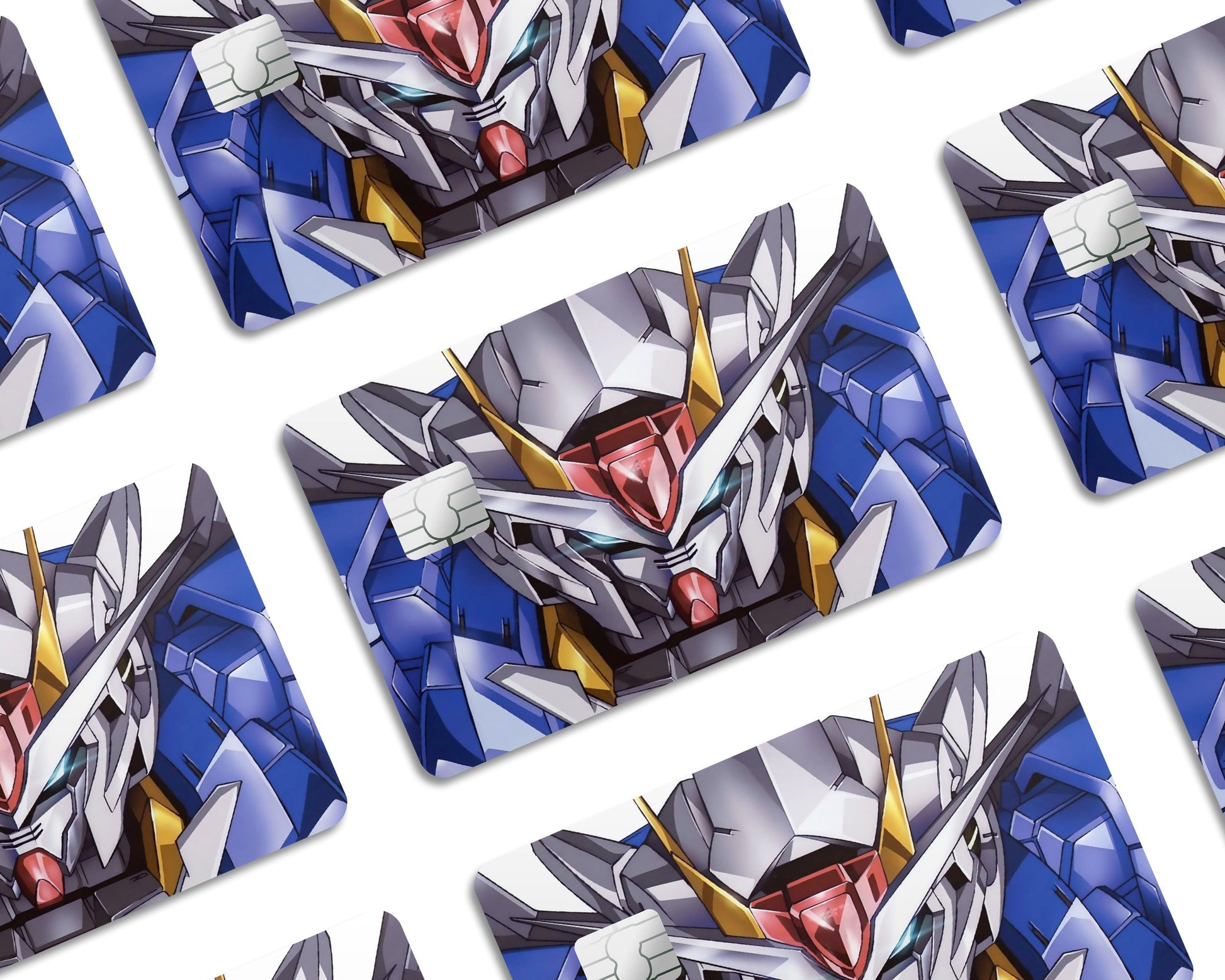 Anime Town Creations Credit Card Gundam Face Half Skins - Anime Gundam Skin