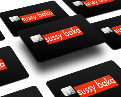 Anime Town Creations Credit Card Sussy Baka Half Skins - Anime Quotes Skin
