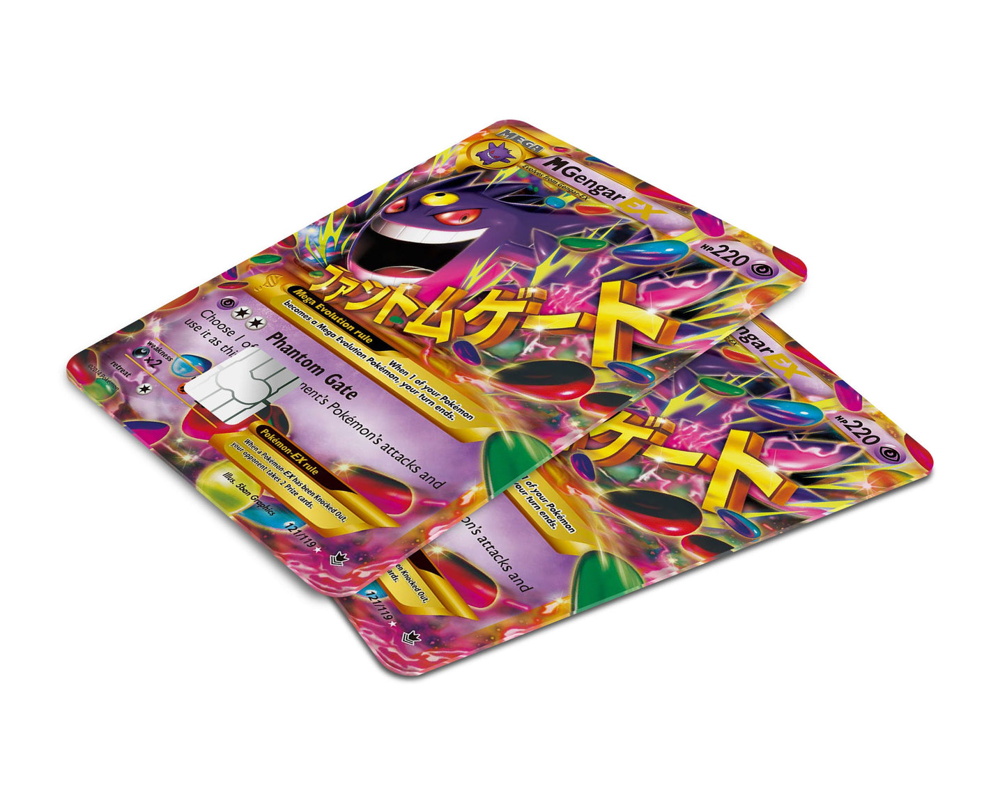 Anime Town Creations Credit Card Mega Gengar Pokemon Card Window Skins - Anime Pokemon Skin