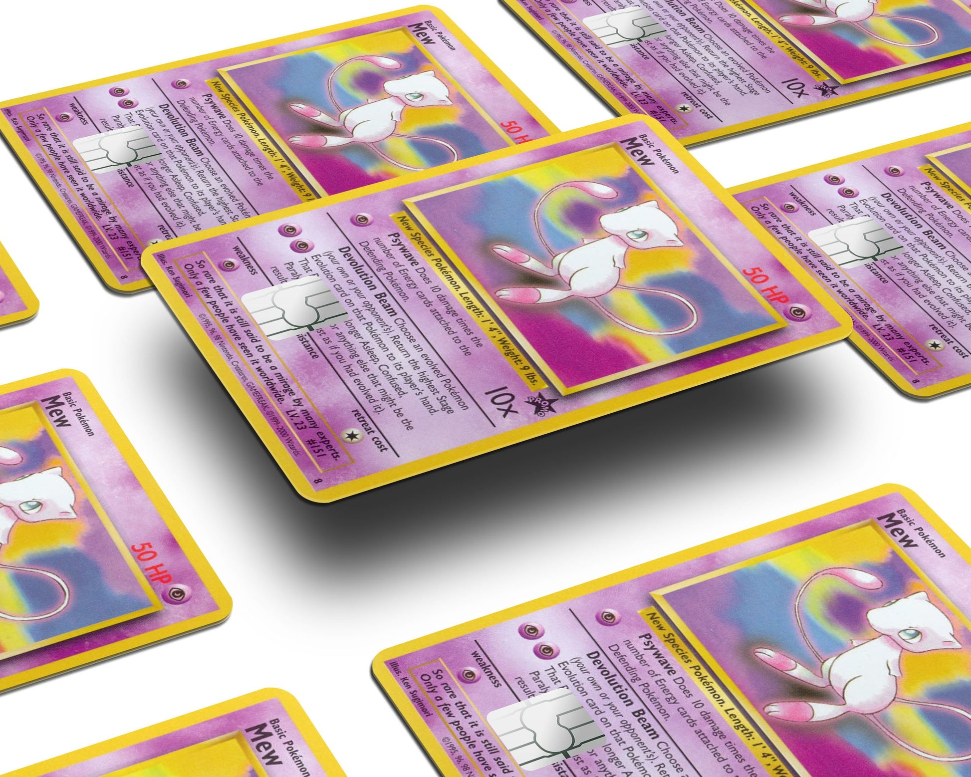 Anime Town Creations Credit Card Mew Pokemon Card Half Skins - Anime Pokemon Skin