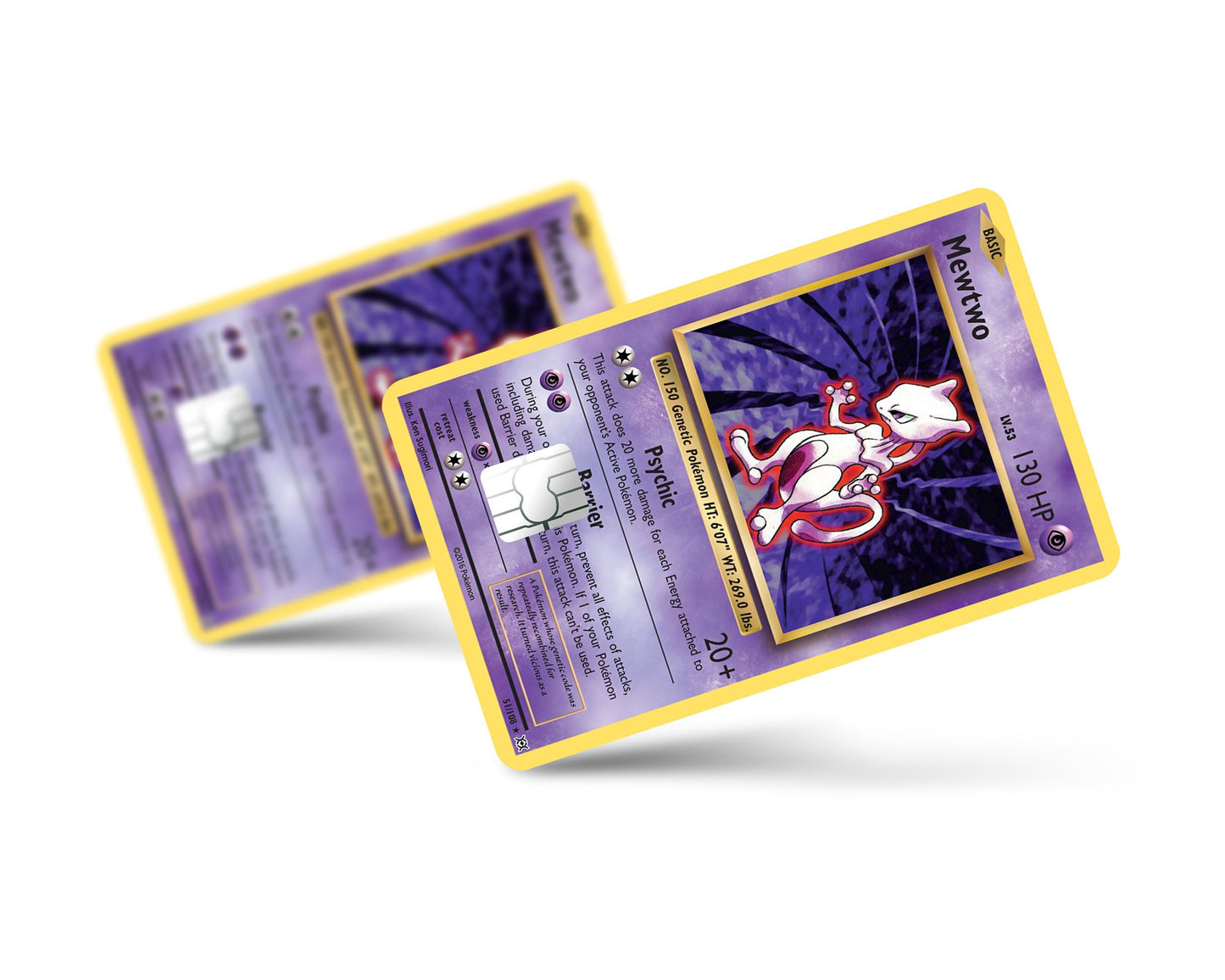 Anime Town Creations Credit Card Mewtwo Pokemon Card Full Skins - Anime Pokemon Skin