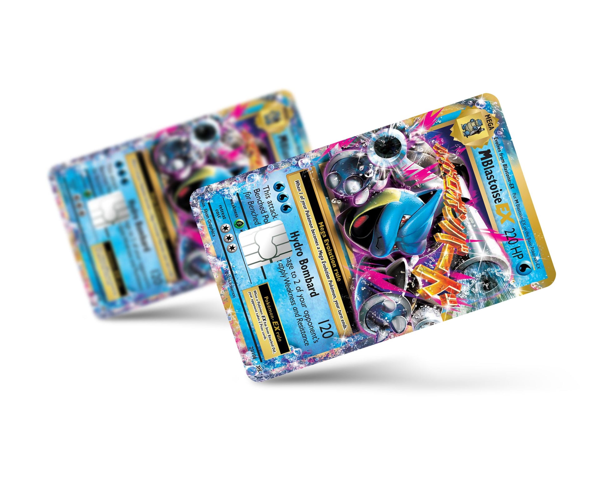 Anime Town Creations Credit Card Mega Blastoise Pokemon Card Full Skins - Anime Pokemon Skin