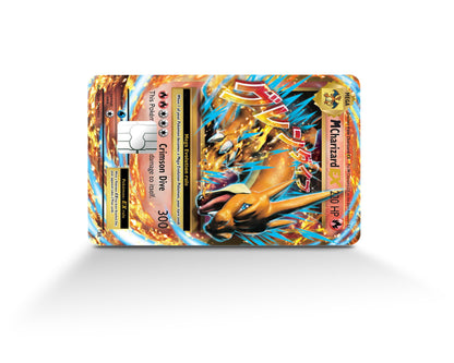 Anime Town Creations Credit Card Mega Charizard Pokemon Card Full Skins - Anime Pokemon Skin