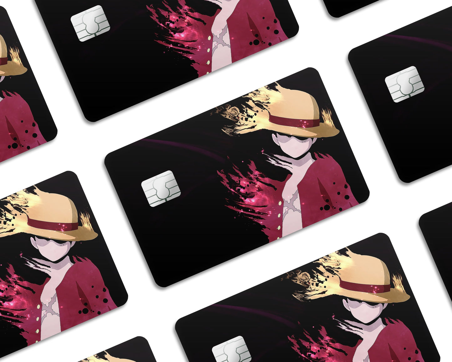Anime Town Creations Credit Card One Piece Luffy Fade Half Skins - Anime One Piece Credit Card Skin