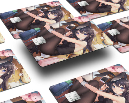 Anime Town Creations Credit Card Bunny Senpai Half Skins - Anime Rascal Does Not Dream of Bunny Girl Senpai Credit Card Skin