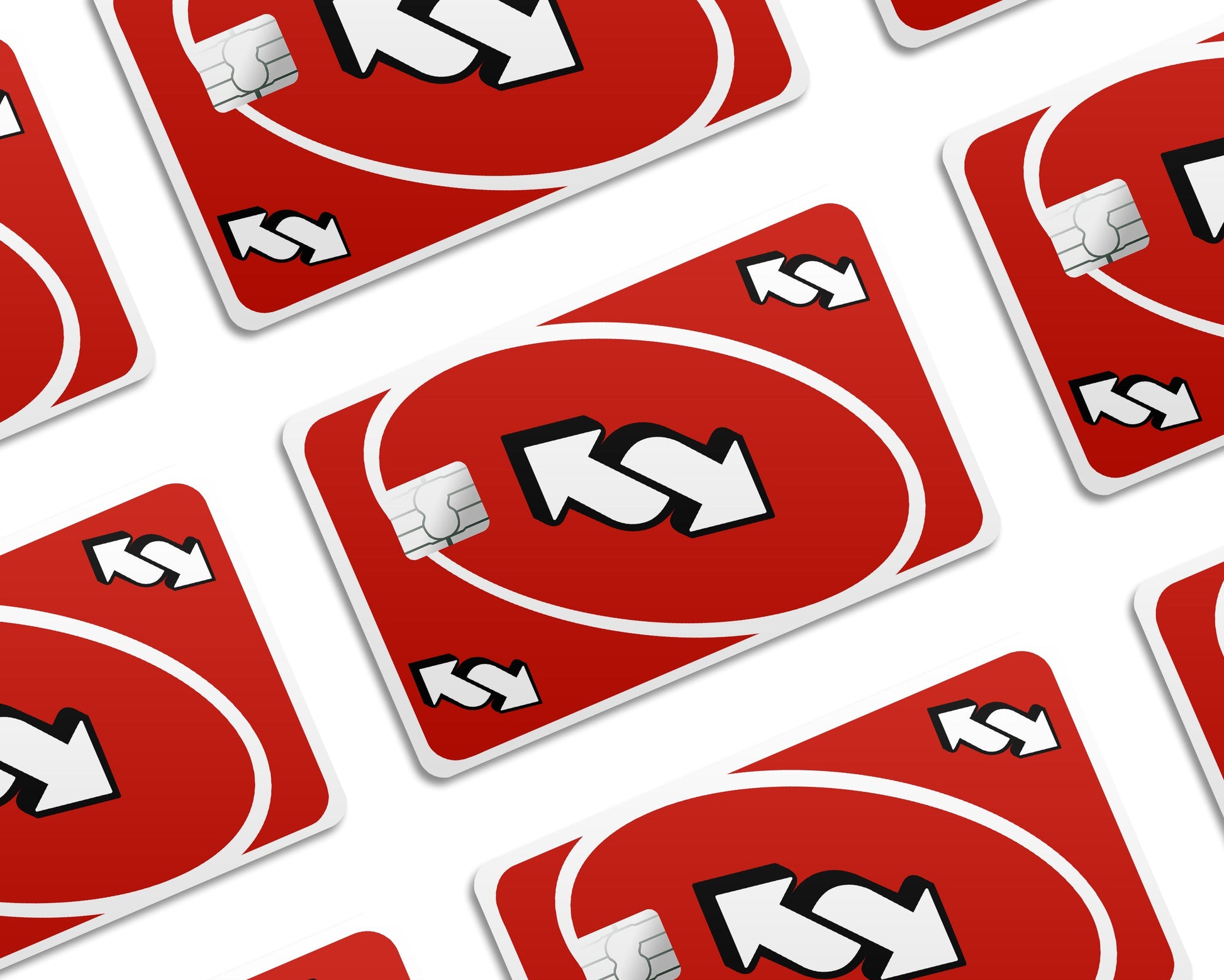 Anime Town Creations Credit Card Uno Reverse Red Half Skins - Anime Quote Credit Card Skin