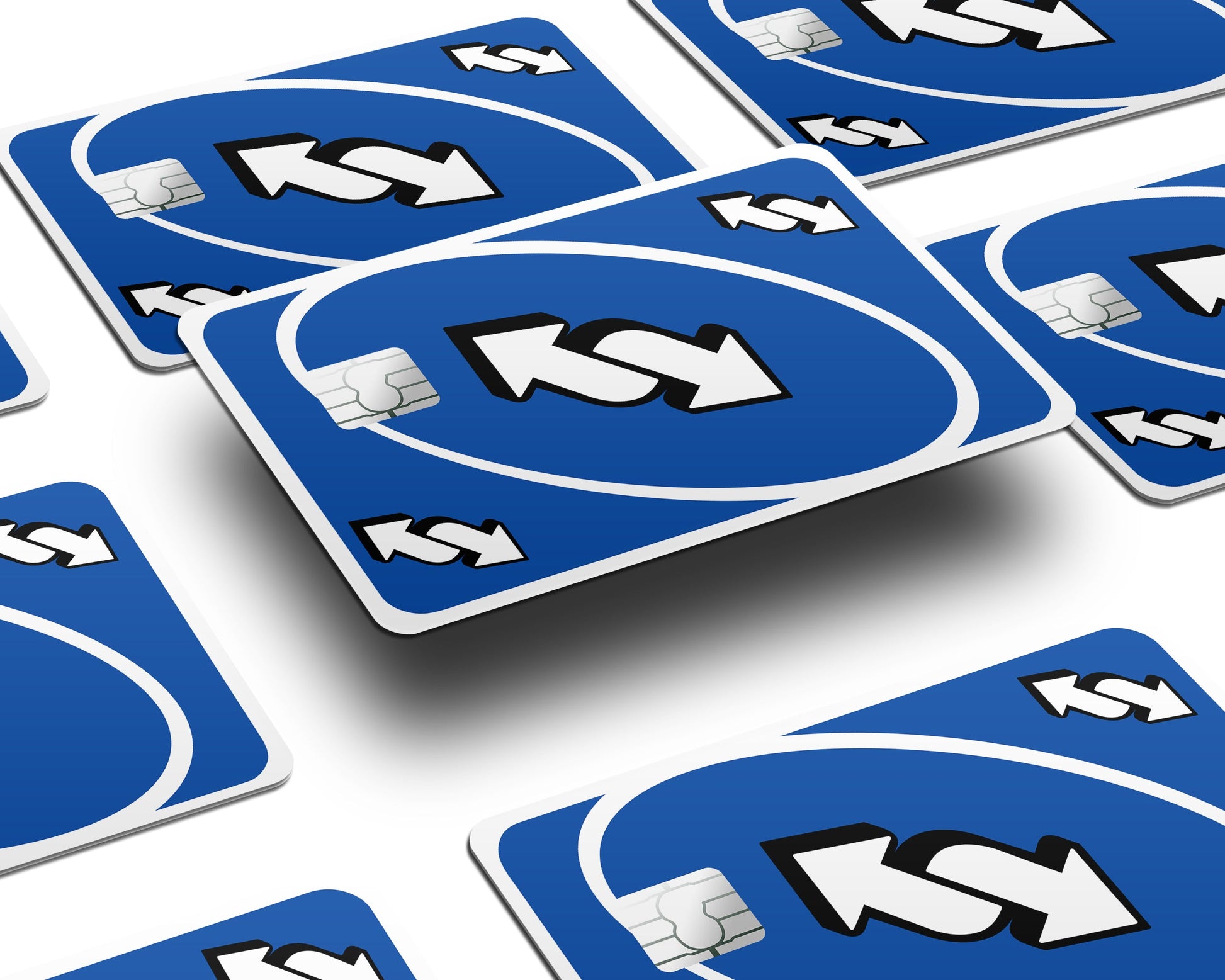 Anime Town Creations Credit Card Uno Reverse Blue Half Skins - Anime Quote Credit Card Skin