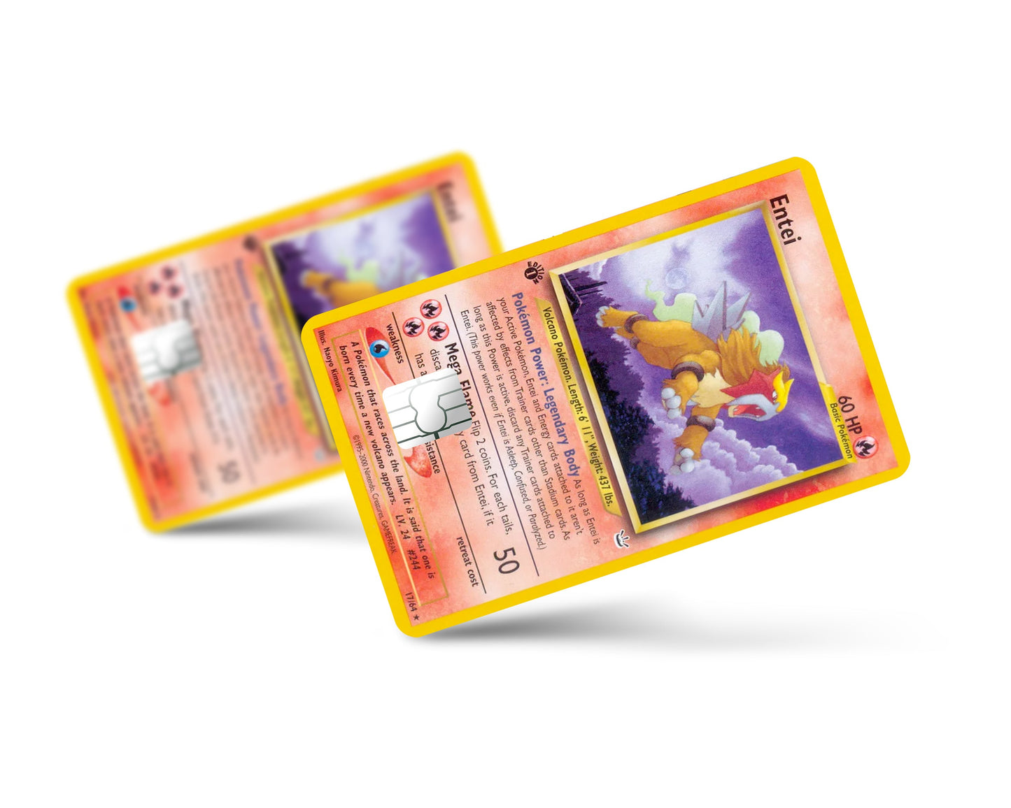 Anime Town Creations Credit Card Entei Pokemon Card Full Skins - Anime Pokemon Credit Card Skin